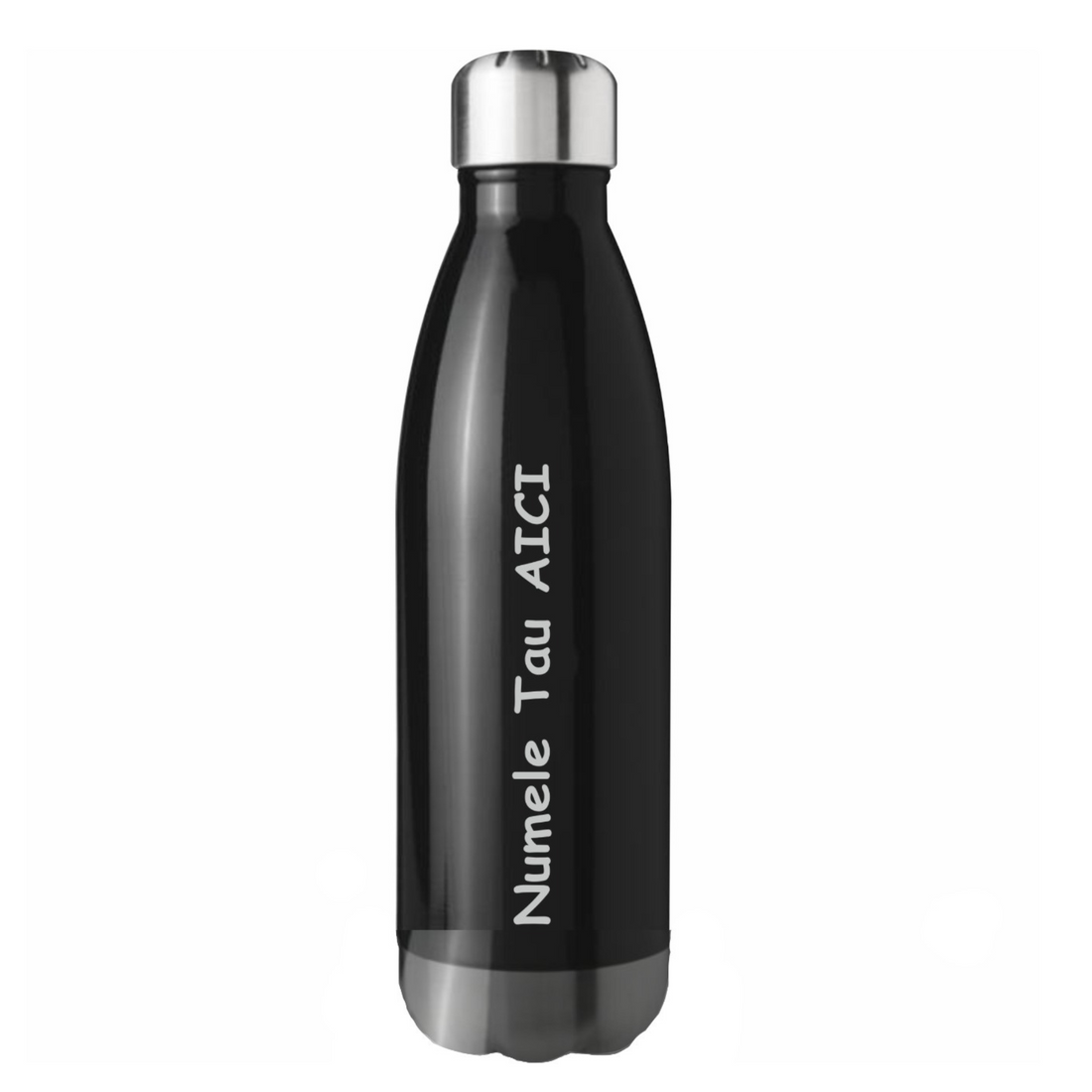 Sticla Termos din inox, personalizata in stilul tau, pereti dubli, Albastru